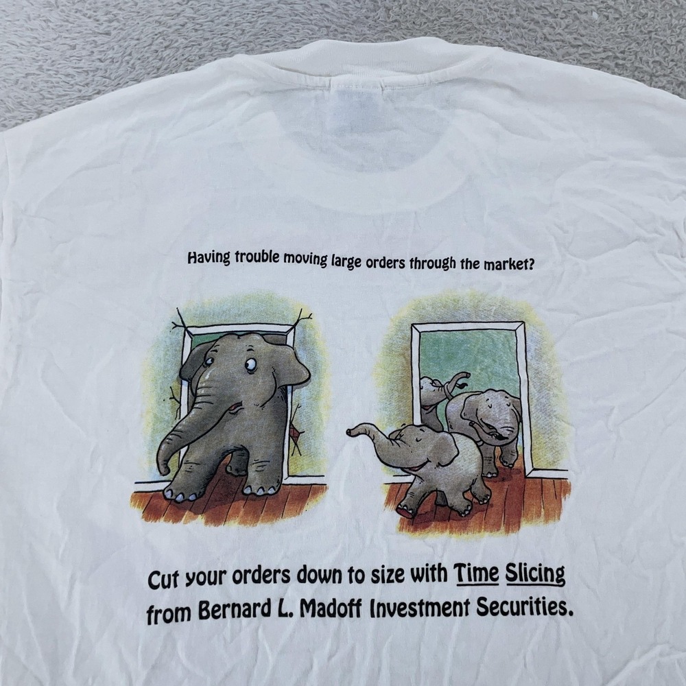 Vtg Bernard L. Madoff Investment Securities Pocket Shirt M/L Bernie MADF Ponzi - Picture 1 of 8